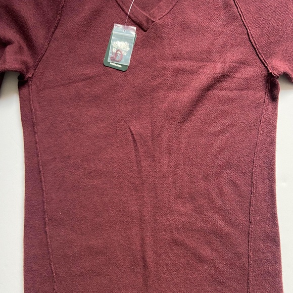 HOLIDAY PARTY NWT ROOTS SWEATER DRESS BURGUNDY CABINCORE COZY MODEST LOOSE FIT - Picture 8 of 12